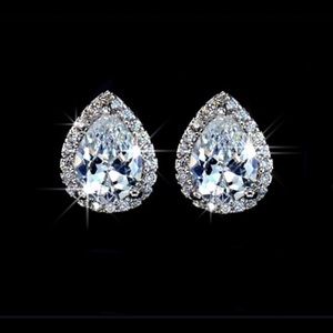 .925 Sterling Silver 2 Carat Sapphire Earrings